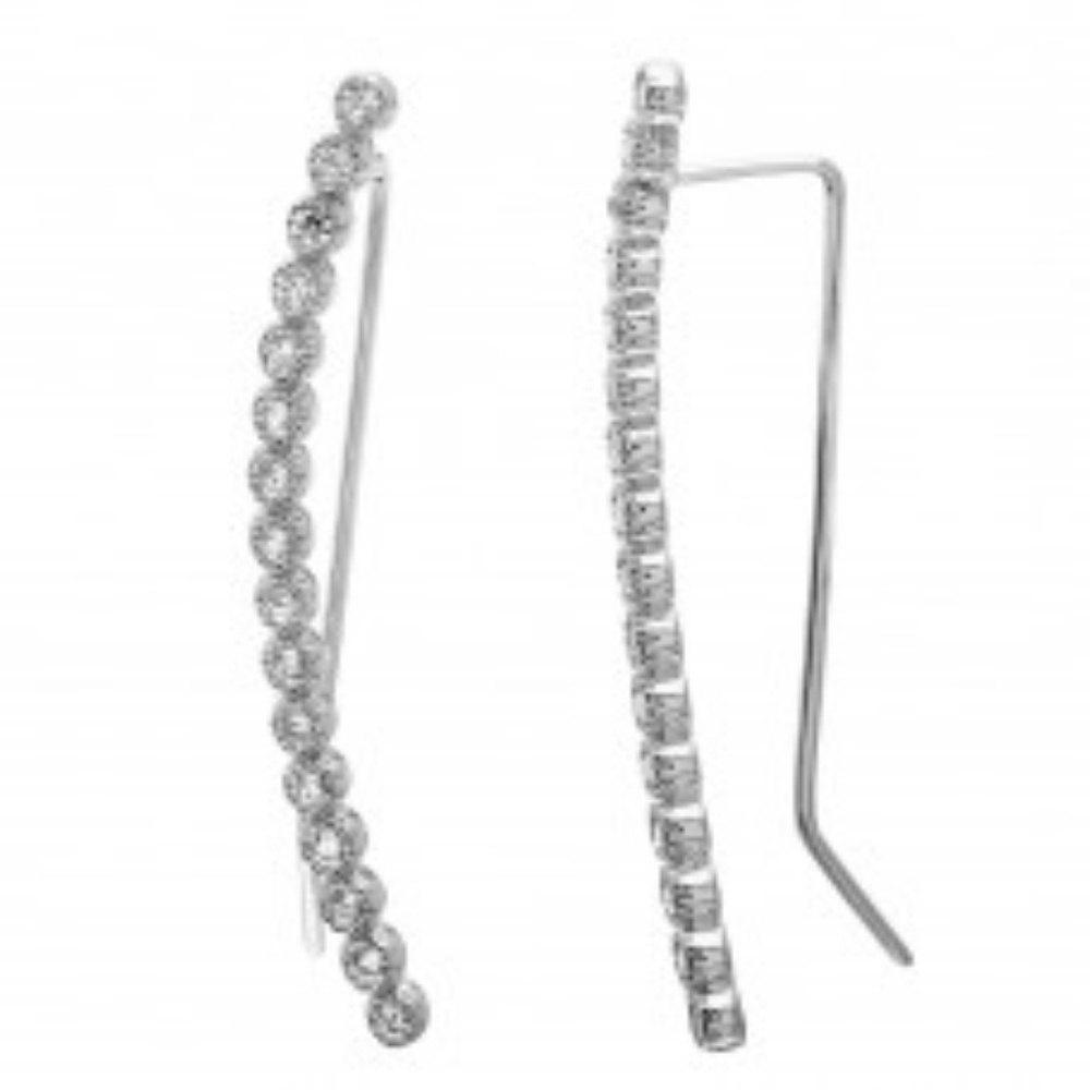 sterling silver 925 rotheum plated cz bubble